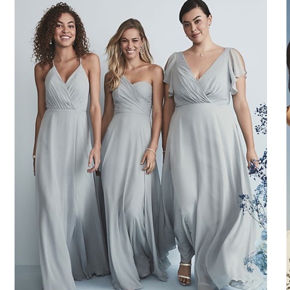 Dusty Blue Bridesmaid Dress - Picture 6 of 6